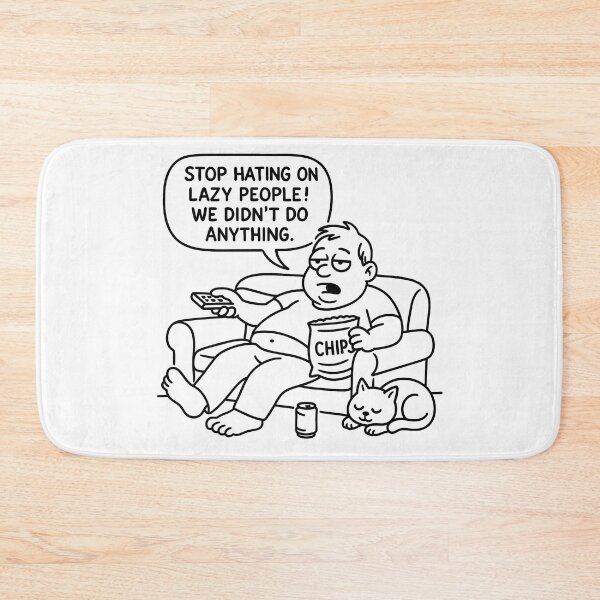 Item preview, Stop Hating on Lazy People!. - Funny Motivation Quote cartoon for light background designed and sold by PixelPunny.