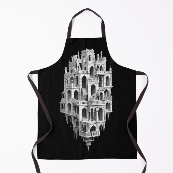 Item preview, Floating Stair Fortress – Impossible Architecture Shirt | Bold Escher-Style Vector Design | Surreal Castle Illusion designed and sold by WAUZ.