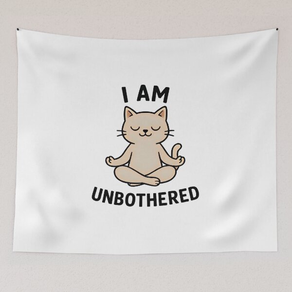 Item preview, Zen Cat Meditating with Calm Quote designed and sold by Amr Siam.