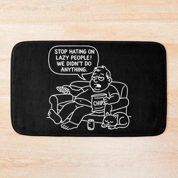 Item preview, Stop Hating on Lazy People!. - Funny Motivation Quote cartoon for dark background designed and sold by PixelPunny.