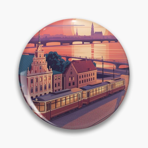 Artikelvorschau, Riga Lettland Vintage Reiseposter | Retro Altstadt Illustration für Souvenirs & Bekleidung entworfen und verkauft von Zibis09.