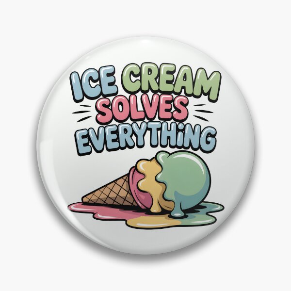 Item preview, Ice Cream Solves Everything Sweet Summer Quote designed and sold by Jollys-ArtShop.