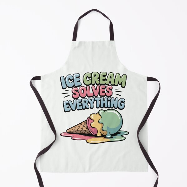 Item preview, Ice Cream Solves Everything Sweet Summer Quote designed and sold by Jollys-ArtShop.