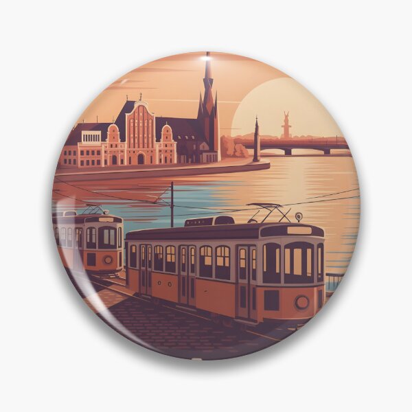 Artikelvorschau, Riga Lettland Vintage Reiseposter | Retro Altstadt Illustration für Souvenirs & Bekleidung entworfen und verkauft von Zibis09.