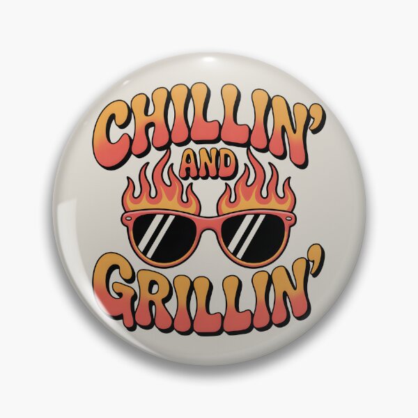 Item preview, Chillin’ and Grillin’ Fun BBQ Summer Quote designed and sold by Jollys-ArtShop.