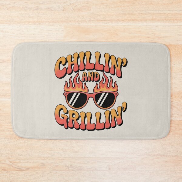 Item preview, Chillin’ and Grillin’ Fun BBQ Summer Quote designed and sold by Jollys-ArtShop.