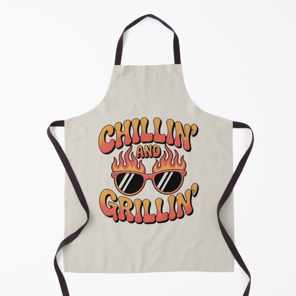 Item preview, Chillin’ and Grillin’ Fun BBQ Summer Quote designed and sold by Jollys-ArtShop.