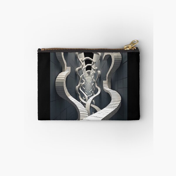Item preview, Weird Path Through Space and Time – Escher-Inspired Impossible Stairway Shirt | Surreal Optical Illusion Vector Art designed and sold by WAUZ.