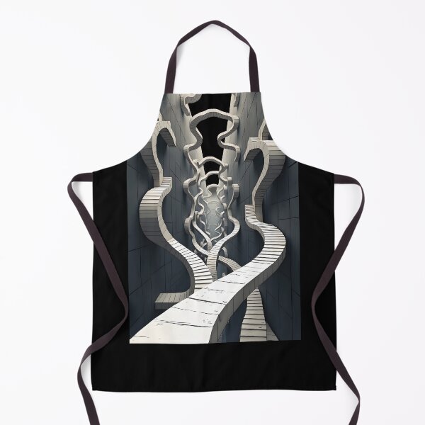 Item preview, Weird Path Through Space and Time – Escher-Inspired Impossible Stairway Shirt | Surreal Optical Illusion Vector Art designed and sold by WAUZ.