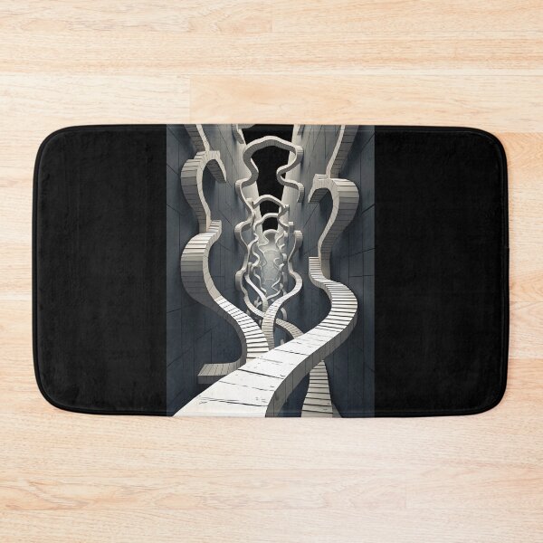Item preview, Weird Path Through Space and Time – Escher-Inspired Impossible Stairway Shirt | Surreal Optical Illusion Vector Art designed and sold by WAUZ.