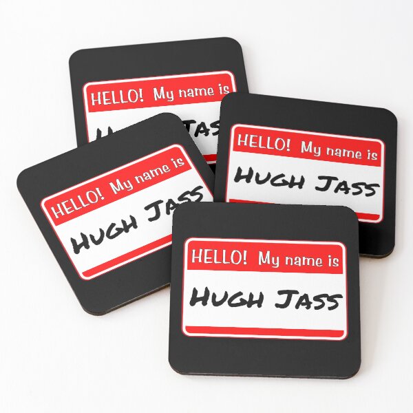 Item preview, HELLO!  My name is Hugh Jass - funny warning signs designed and sold by DesignsFromTW-S.