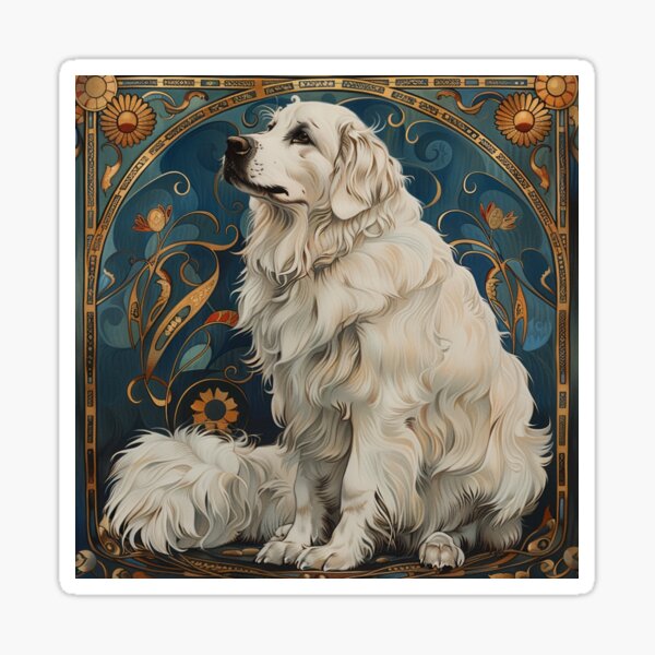 Item preview, Art nouveau Great Pyrenees designed and sold by MendaciousMina.