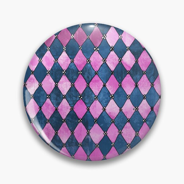 Item preview, brightly coloured fun blue and pink diamonds designed and sold by Alex Sharp.