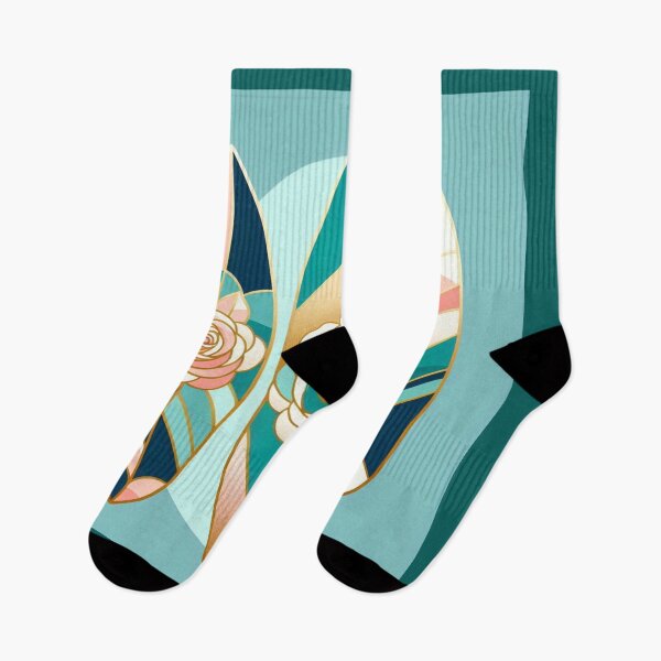 Artikelvorschau, Blaues, rosa und aquamarines Surfbrett und Rosen entworfen und verkauft von DesignsByPrnces.
