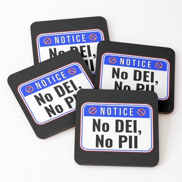 Item preview, NOTICE: No DEI, No PII - funny warning signs designed and sold by DesignsFromTW-S.