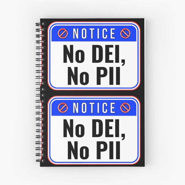 Item preview, NOTICE: No DEI, No PII - funny warning signs designed and sold by DesignsFromTW-S.
