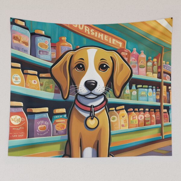 Item preview, Folk Art Puppy shopping designed and sold by Colin Bentham.