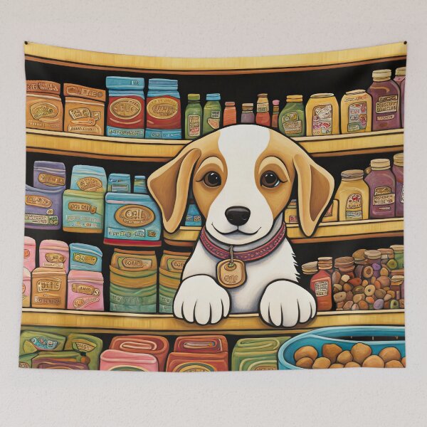 Item preview, Folk Art Puppy shopping designed and sold by Colin Bentham.