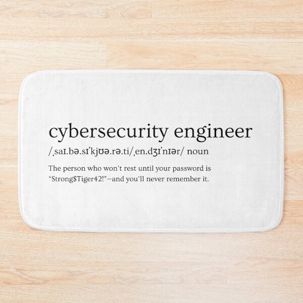 Item preview, Cybersecurity Engineer Definition – Funny Password Security Slogan designed and sold by Straight-Up Snark.