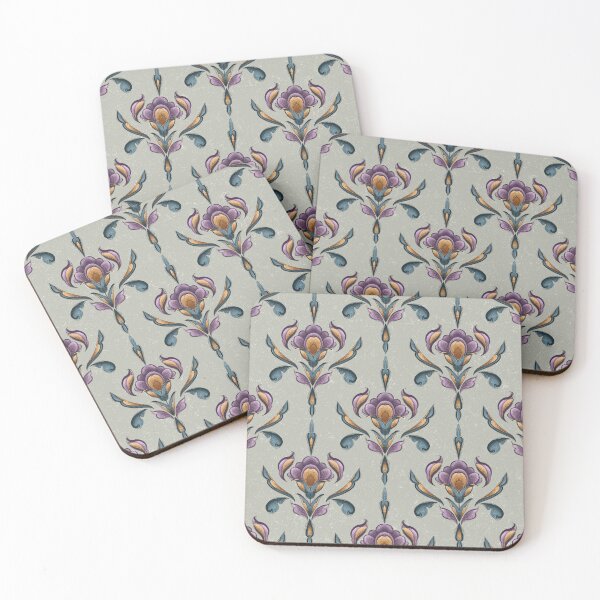 Item preview, Purple Baroque Motif pattern designed and sold by NelenaArt.