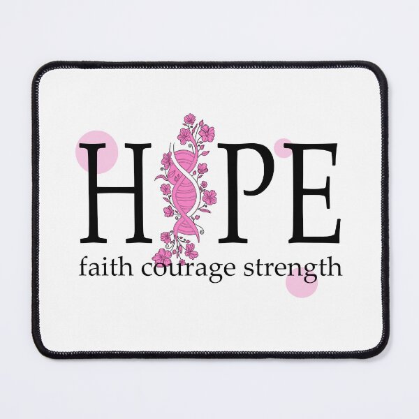 Item preview, Floral DNA Ribbon HOPE – Breast Cancer Awareness Design designed and sold by ForcePrint.