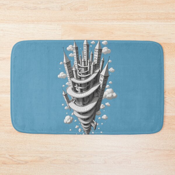 Item preview, Floating Towers of Illusion – Escher-Inspired Optical Architecture Shirt | Impossible Walkways Vector Design designed and sold by WAUZ.