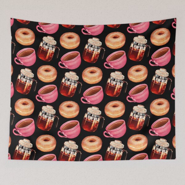 Item preview, Coffee, Percolator, Donut Pattern - Black designed and sold by Kelly  Gilleran.