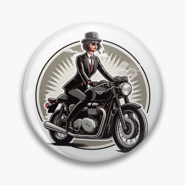 Item preview, Cafe Racer Biker Girl : Automotive Merchandise -  designed and sold by InfmsCorp.