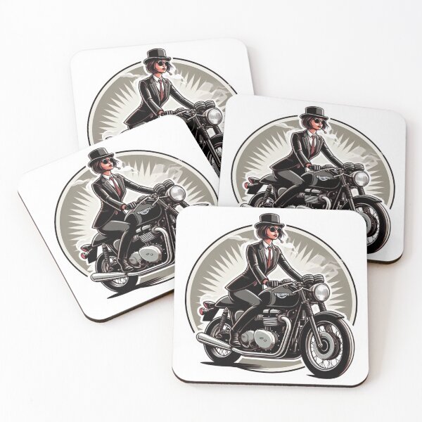 Item preview, Cafe Racer Biker Girl : Automotive Merchandise -  designed and sold by InfmsCorp.