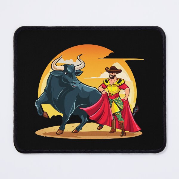 Item preview, Corrida, bullfighting in Spain, Matador, bullfighter, bullfight, bullfighter awaiting for the bul, bulls and figure of matador with red cape, Toreador is the main participant in bullfight designed and sold by Danler.