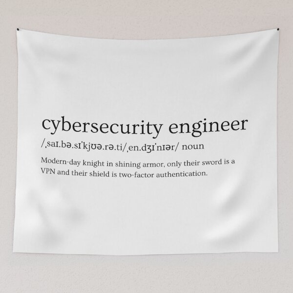 Item preview, Cybersecurity Engineer Definition – Modern-Day Knight Slogan designed and sold by Straight-Up Snark.
