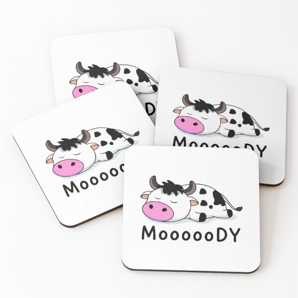 Item preview, funny cute cow mooody designed and sold by designing01Ar3.