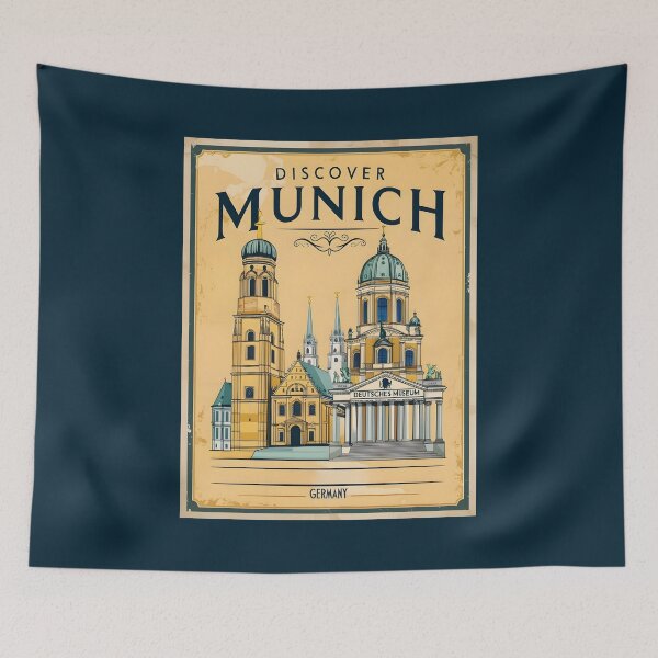 Item preview, A Vintage Travel Illustration of Munich - Germany  designed and sold by GoodOldVintage.