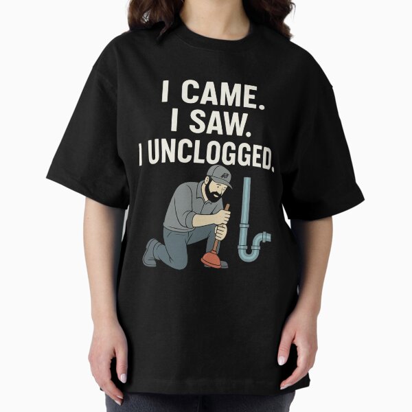 Item preview, Ich kam, ich sah, ich befreite die Verstopfung Lustiges Klempner T-Shirt designed and sold by flowful.
