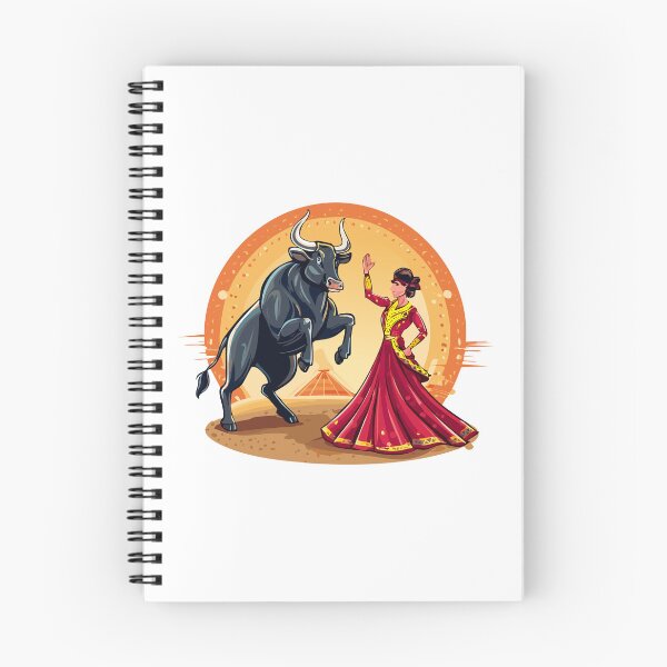 Item preview, Matador Bullfighter Spanish woman in traditional attire and bull, beauty fictional character, Corrida, bullfighting in Spain, bullfighter, bullfight, bullfighter awaiting for the bul designed and sold by Danler.