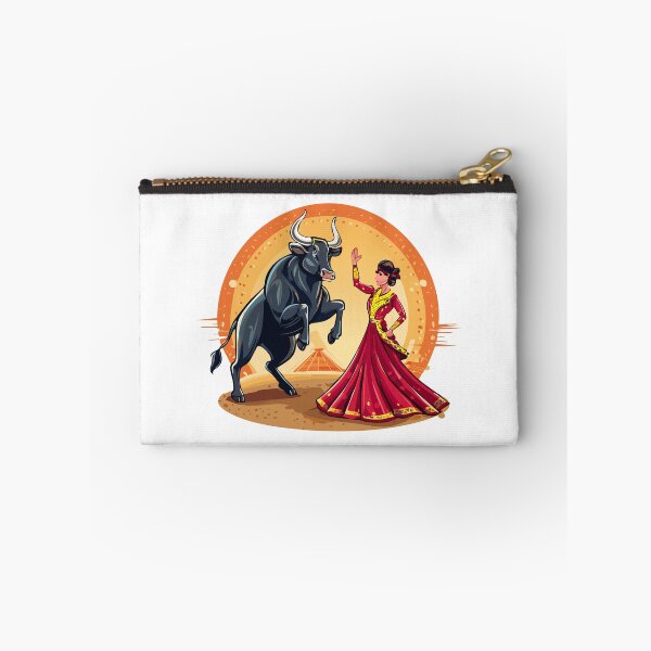 Item preview, Matador Bullfighter Spanish woman in traditional attire and bull, beauty fictional character, Corrida, bullfighting in Spain, bullfighter, bullfight, bullfighter awaiting for the bul designed and sold by Danler.