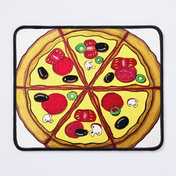 Item preview, beautiful pizza cartoon drawing designed and sold by NivyasArtistry.