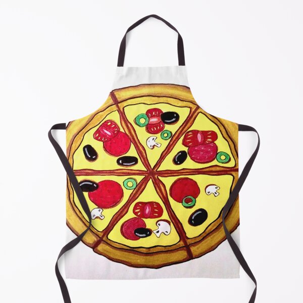 Item preview, beautiful pizza cartoon drawing designed and sold by NivyasArtistry.