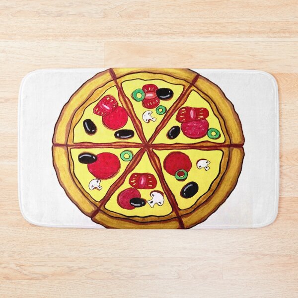 Item preview, beautiful pizza cartoon drawing designed and sold by NivyasArtistry.