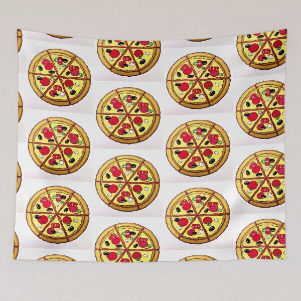 Item preview, beautiful pizza cartoon drawing designed and sold by NivyasArtistry.