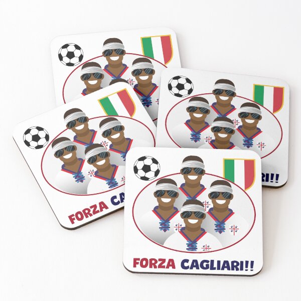 Item preview, FORZA CAGLIARI: 4 Moors with Sunglasses – Forza Cagliari Sardinian Pride Design designed and sold by Arte Cartoon From TagTeam Group.