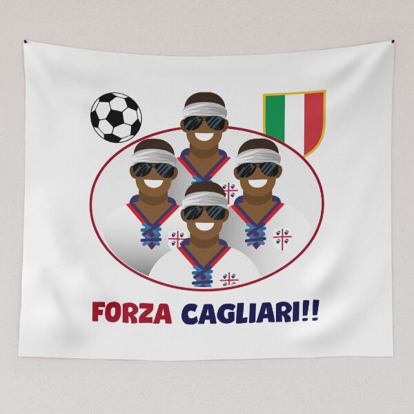 Item preview, FORZA CAGLIARI: 4 Moors with Sunglasses – Forza Cagliari Sardinian Pride Design designed and sold by Arte Cartoon From TagTeam Group.