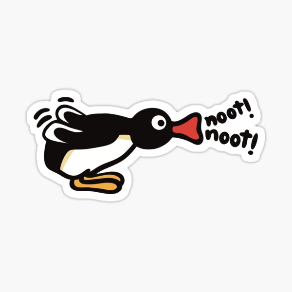 Vista previa del artículo con la obra «Pingu noot noot», diseñado y vendido por CheylaDesigns.