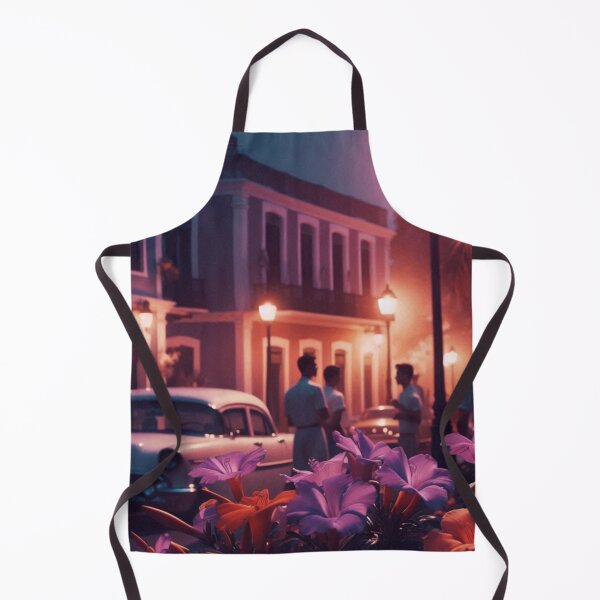 Item preview, 1960s Ponce Night – AI Colorful Artwork with Lilac and Orange Glow for Clothing and Accessories for City & Flower Lovers designed and sold by knalpot-design.
