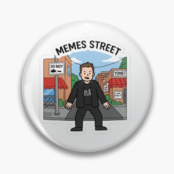 Item preview, Elon Musk Lives on Memes Street | Internet Culture Sticker designed and sold by Red_Stickers.