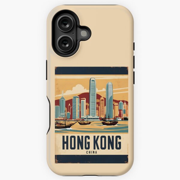 Item preview, A Vintage Travel Art of Hong Kong - China  designed and sold by GoodOldVintage.