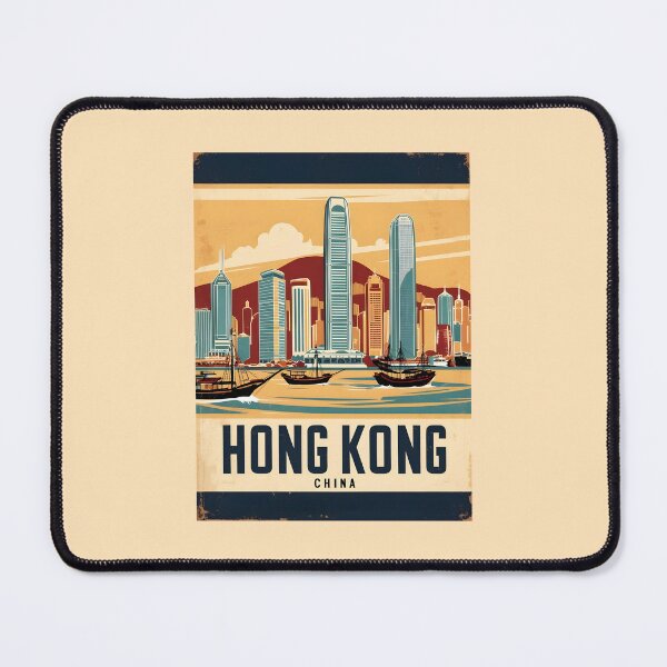 Item preview, A Vintage Travel Art of Hong Kong - China  designed and sold by GoodOldVintage.
