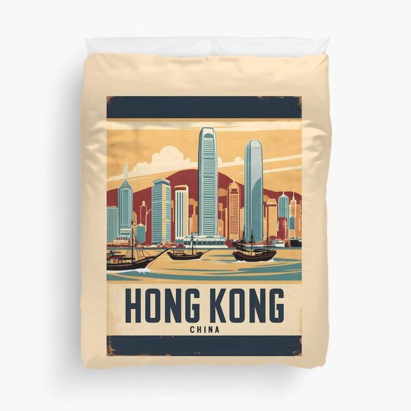 Item preview, A Vintage Travel Art of Hong Kong - China  designed and sold by GoodOldVintage.