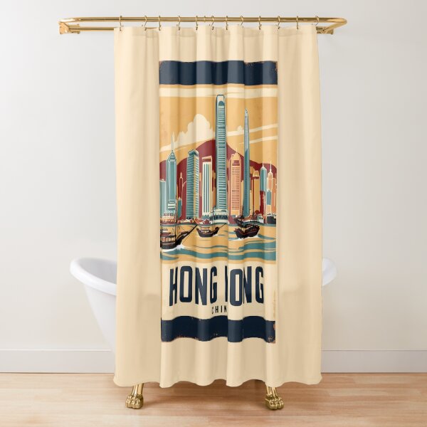 Item preview, A Vintage Travel Art of Hong Kong - China  designed and sold by GoodOldVintage.