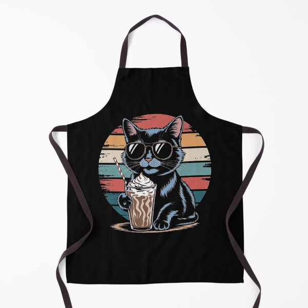 Item preview, Cool Cat with Milkshake Retro Vintage Style designed and sold by love3617.